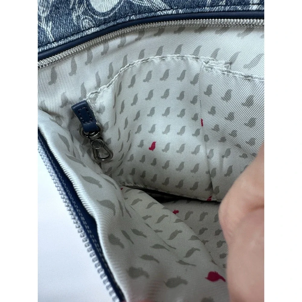 Sakroots Denim Color Block Women's Peace Backpack Multi Pocket Adj Strap Floral
